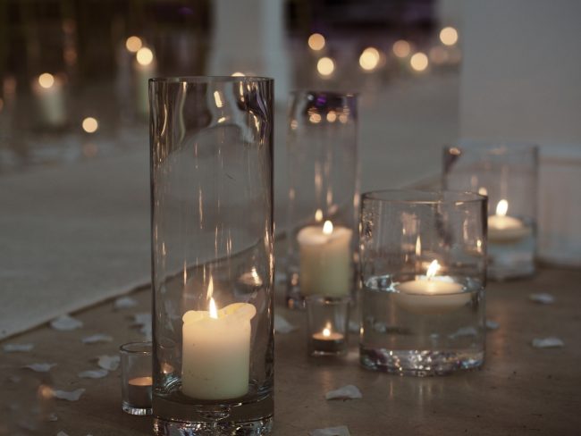 Candle Lined Ceremony Dressing Manchester Large Floating Ivory Candles