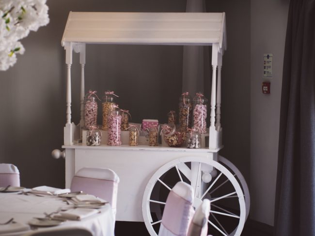 Sweet Cart with Traditional Candy Jars Manchester