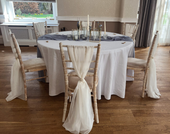 Flixton House Manchester Wedding Table Set Up
